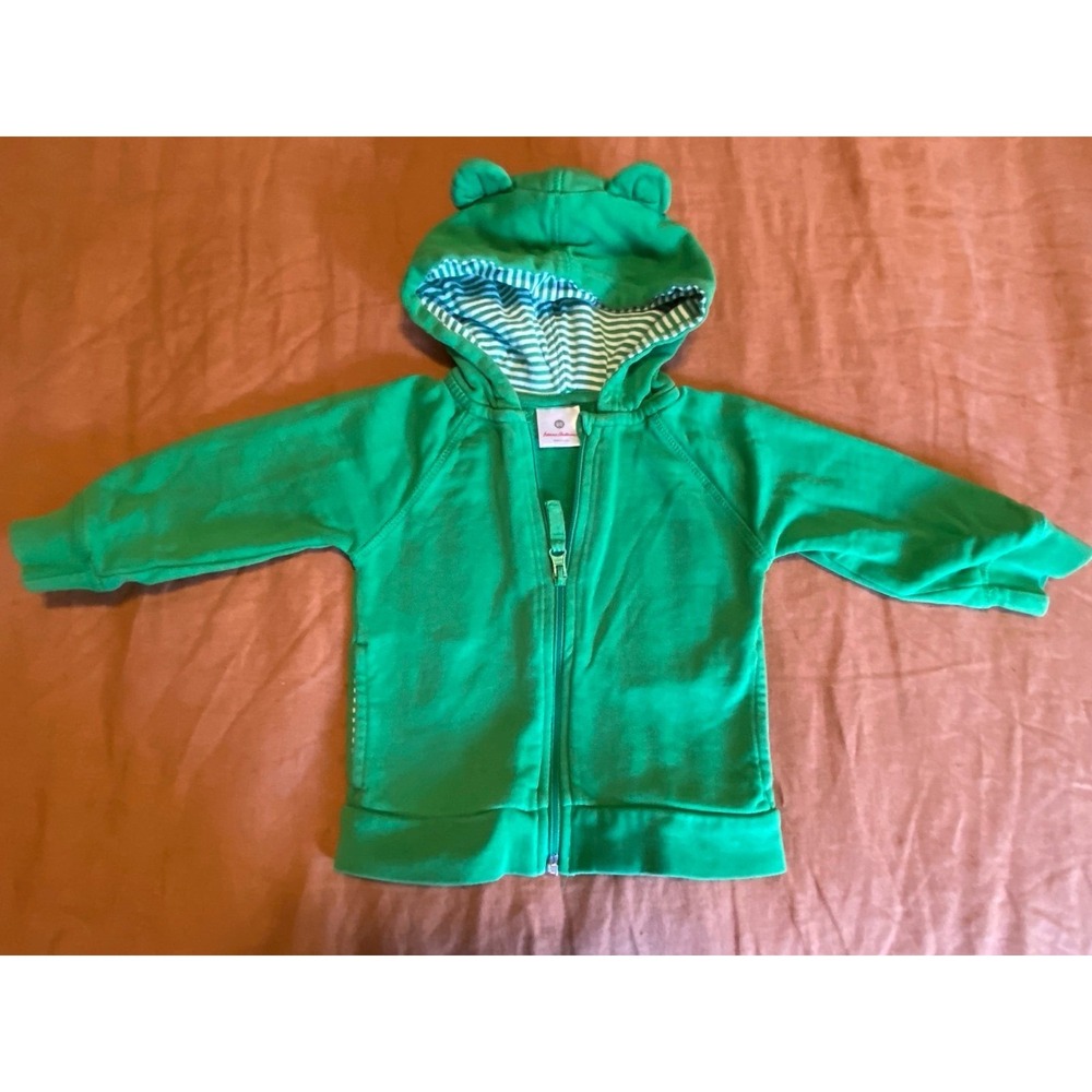 Hanna Andersson Hoodie Ears Sweatshirt Full Zip 80 18-24 mo s2